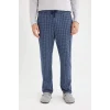 Defacto D8227 Gri Regular Fit Kareli Cepli Pijama Altı