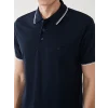 LCWAIKIKI Classic LACİVERT Polo Yaka Kısa Kollu Erkek Dokulu Tişört