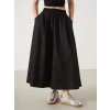 XSIDE SİYAH Beli Lastikli Kadın Etek