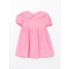 LCW Kids PEMBE Bebe Yaka Poplin Kız Çocuk Elbise