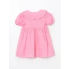 LCW Kids PEMBE Bebe Yaka Poplin Kız Çocuk Elbise