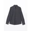 LCWAIKIKI Formal GRİ Slim Fit Uzun Kollu Armürlü Erkek Gömlek