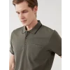 LCWAIKIKI Classic HAKİ Polo Yaka Kısa Kollu Erkek Dokulu Tişört