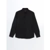 LCWAIKIKI Formal SİYAH Regular Fit Uzun Kollu Armürlü Erkek Gömlek