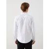 LCWAIKIKI Classic BEYAZ Regular Fit Uzun Kollu Armürlü Erkek Gömlek
