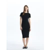 XSIDE SİYAH Bisiklet Yaka Kadın Bodycon Elbise