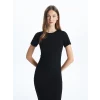 XSIDE SİYAH Bisiklet Yaka Kadın Bodycon Elbise
