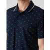 LCWAIKIKI Classic LACİVERT Polo Yaka Kısa Kollu Desenli Pike Erkek Tişört