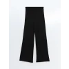 LCWAIKIKI Classic SİYAH Beli Lastikli Geniş Paça Kadın Pantolon
