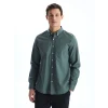 LCWAIKIKI Classic YEŞİL Regular Fit Uzun Kollu Oxford Erkek Gömlek