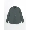 LCWAIKIKI Classic YEŞİL Regular Fit Uzun Kollu Oxford Erkek Gömlek
