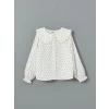LCW Kids EKRU Bebe Yaka Puantiyeli Kız Çocuk Gömlek