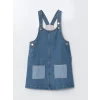 LCW Kids İNDİGO Cepli Kız Çocuk Jean Elbise