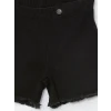 LCW Kids SİYAH Beli Lastikli Kız Çocuk Jean Şort Etek