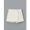 LCW Kids EKRU Beli Lastikli Basic Kız Çocuk Şort Etek