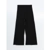 LCWAIKIKI Classic SİYAH Beli Lastikli Geniş Paça Kadın Pantolon