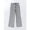 LCW Jeans GRİ Wideleg Kadın Jean Pantolon