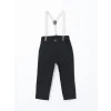 LCW Kids SİYAH Beli Lastikli Askılı Erkek Çocuk Pantolon
