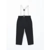 LCW Kids SİYAH Beli Lastikli Askılı Erkek Çocuk Pantolon