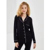 LCW DREAM SİYAH Gömlek Yaka Kadın Pijama Takımı