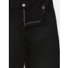 LCW Kids SİYAH Beli Ayarlanabilir Lastikli Kız Çocuk Jean Pantolon