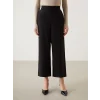 LCW Modest SİYAH Beli Lastikli Geniş Paça Kadın Pantolon
