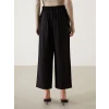 LCW Modest SİYAH Beli Lastikli Geniş Paça Kadın Pantolon