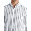 LCWAIKIKI Classic BEYAZ Regular Fit Uzun Kollu Çizgili Erkek Gömlek