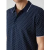 LCWAIKIKI Classic LACİVERT Polo Yaka Kısa Kollu Desenli Pike Erkek Tişört