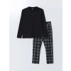 LC WAIKIKI LACİVERT Standart Kalıp Erkek Pijama Takımı