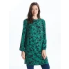 LCW Grace YEŞİL Bisiklet Yaka Çiçekli Kadın Tunik