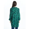 LCW Grace YEŞİL Bisiklet Yaka Çiçekli Kadın Tunik
