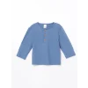 LCW baby MAVİ Bisiklet Yaka Basic Erkek Bebek Tişört ve Pantolon 2li