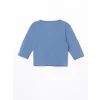 LCW baby MAVİ Bisiklet Yaka Basic Erkek Bebek Tişört ve Pantolon 2li
