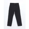XSIDE SİYAH Baggy Fit Erkek Kargo Jean Pantolon