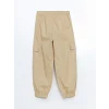 LCW Kids BEJ Beli Lastikli Erkek Çocuk Kargo Jogger Pantolon
