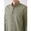 LCWAIKIKI Classic YEŞİL Regular Fit Uzun Kollu Keten Karışımlı Erkek Gömlek