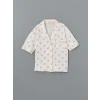 LCW DREAM LİLA Gömlek Yaka Baskılı Kadın Pijama Takımı