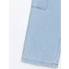 LCW Kids İNDİGO Beli Lastikli Kız Çocuk Kargo Jean Pantolon