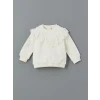 LCW baby EKRU Bisiklet Yaka Kız Bebek Sweatshirt ve Tayt 2li