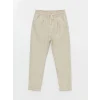 LCW Kids BEJ Beli Lastikli Dokulu Erkek Çocuk Pantolon