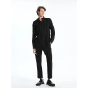 LCW Vision SİYAH Regular Fit Uzun Kollu Erkek Gömlek
