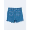 LCW Kids MAVİ Beli Lastikli Kız Çocuk Jean Şort Etek
