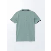 LCWAIKIKI Classic YEŞİL Polo Yaka Kısa Kollu Desenli Pike Erkek Tişört