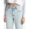 XSIDE MAVİ Straight Fit Kadın Jean Pantolon