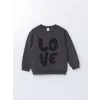 LCW Kids GRİ Bisiklet Yaka Leopar Desenli Kız Çocuk Sweatshirt ve Tayt 2li
