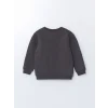 LCW Kids GRİ Bisiklet Yaka Leopar Desenli Kız Çocuk Sweatshirt ve Tayt 2li