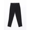 LCW Jeans SİYAH Beli Kemerli Mom Fit Kadın Jean Pantolon