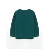 LCW Kids YEŞİL Bisiklet Yaka Baskılı Erkek Çocuk Sweatshirt ve Eşofman Alt 2li
