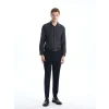 LCWAIKIKI Formal ANTRASİT Slim Fit Uzun Kollu Armürlü Erkek Gömlek